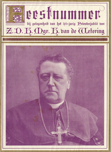 107106 Portret van Henricus van de Wetering, geboren 1850, aartsbisschop van Utrecht (1895-1929), overleden 1929. ...
